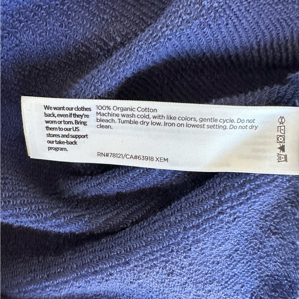 Eileen Fisher Lightweight Organic Cotton French Terry Dress Iris Blue | Medium - Picture 9 of 10